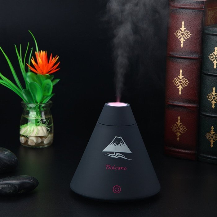 Missley LED Black Volcanic Humidifiers Small size for office living room N4