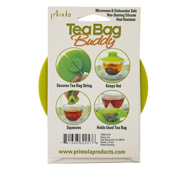 Epoca Silicone Tea Bag Buddy and Cup Cover Lid, 6-Pack, Colors Vary N5