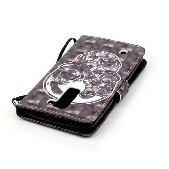 LG K7 Case,LG Tribute 5 Case,Yaheeda [3D Colored Drawing] [Flip Fit] Premium PU Leather Card-Slots Cash-Slots... N46