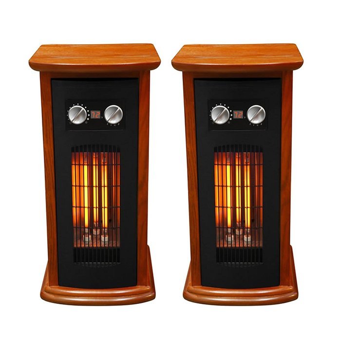 (2) LifeSmart LifePro Portable 1500W Medium Room Quartz Tower Heaters