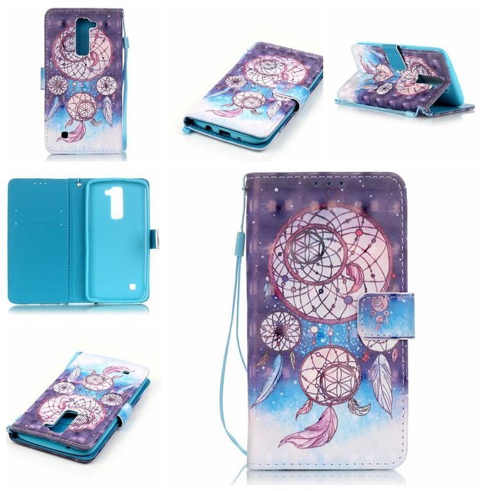 LG K7 Case,LG Tribute 5 Case,Yaheeda [3D Colored Drawing] [Flip Fit] Premium PU Leather Card-Slots Cash-Slots... N53