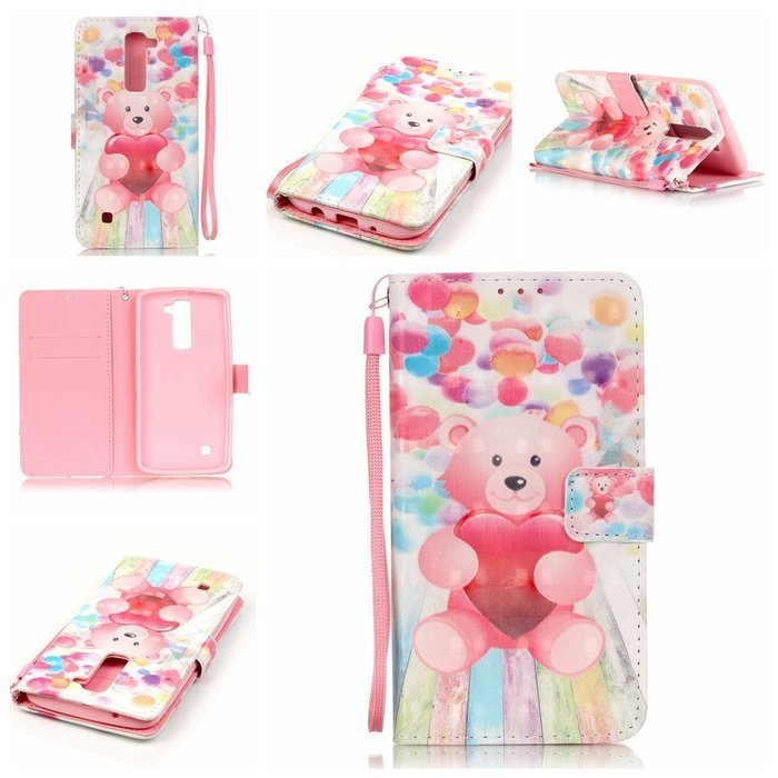 LG K7 Case,LG Tribute 5 Case,Yaheeda [3D Colored Drawing] [Flip Fit] Premium PU Leather Card-Slots Cash-Slots... N55