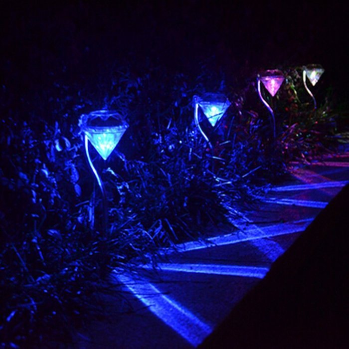 Spritech(TM) Clear Diamond Solar LED Outdoor Lighting Perfect for Path Patio Deck Driveway and Garden (Flower... N3