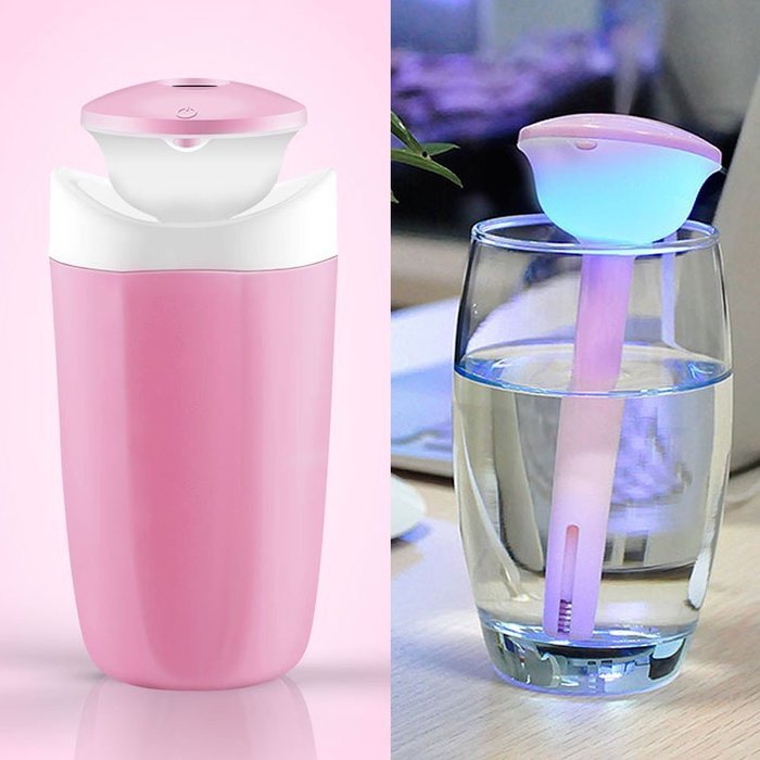 Eazzzy Portable Mini Car Air Humidifiers 250ML with Function Waterless Automatic Shut-Off, LED Lighting for Baby... N6