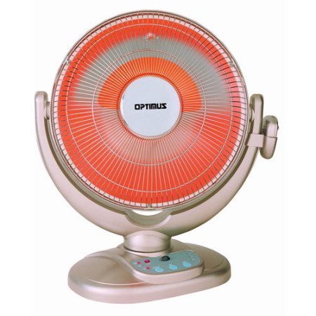 14" Oscillating Dish Heater with Remote Control