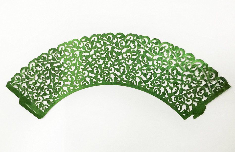 HUAL Cupcake Wrappers 50Filigree Artistic Bake Cake Paper Cups Little Vine Lace Laser Cut Liner Baking Cup Muffin...