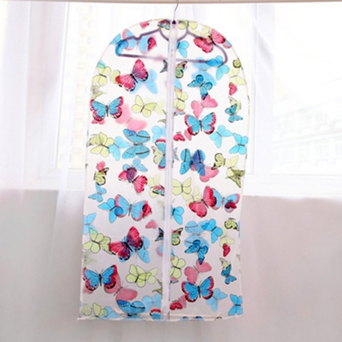 KAKA(TM) Clothes Moistureproof Dust-proof Water-proof Cover Storage Bag with Butterfly Pattern (60*110cm) N3