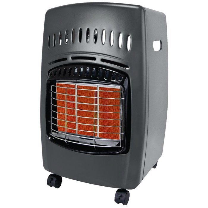 Propane Compact Infrared Heater Wheels Portable Outdoor Warm 18000 BTU 650 SQ FT NEW N2
