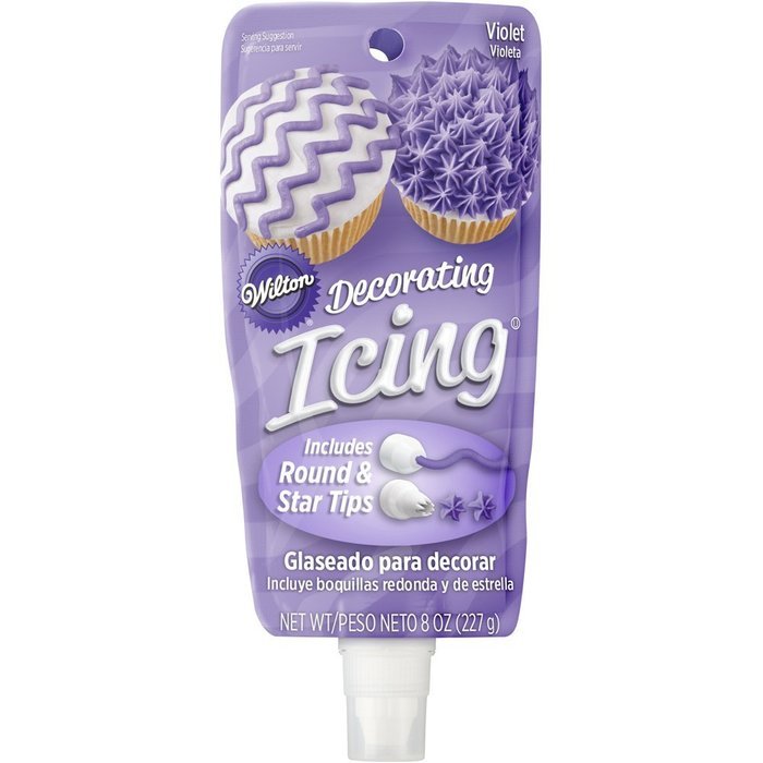 Wilton 704-0056 Purple Icing Pouch with Tips
