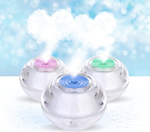 DINHAND Crystal Luminous humidifier Essential Oil Diffuser and Humidifier for Aromatherapy Quiet Sleep & Office... N4