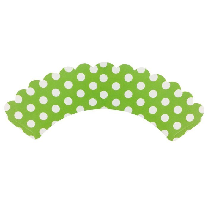 AllyDrew Standard Size Polka Dots Cupcake Wrappers (Set of 20), Orange N6