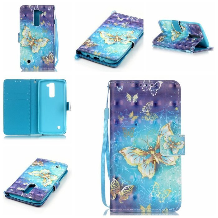 LG K7 Case,LG Tribute 5 Case,Yaheeda [3D Colored Drawing] [Flip Fit] Premium PU Leather Card-Slots Cash-Slots... N61