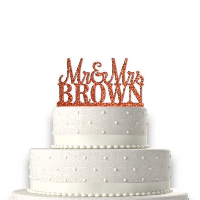 Sugar Yeti | Custom Personalized Mr & Mrs Wedding Cake Topper With Your Last Name Acrylic Cake Topper for Special... N5