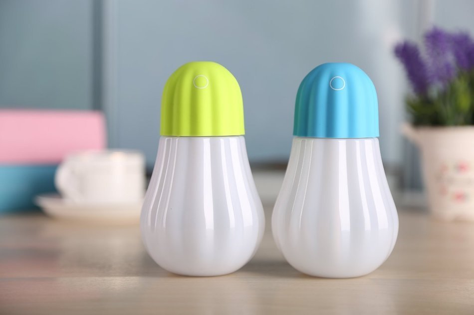 Pumpkin Mini USB Ultrasonic Humidifier Lamp Shape 350ml Purifier with Nightlight for Bedroom Living Room Car Home... N4