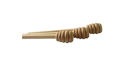 Set of 50 6 Inch Portable Wooden Jam Honey Dipper Honey Sticks for Honey Jar Dispense Drizzle Honey
