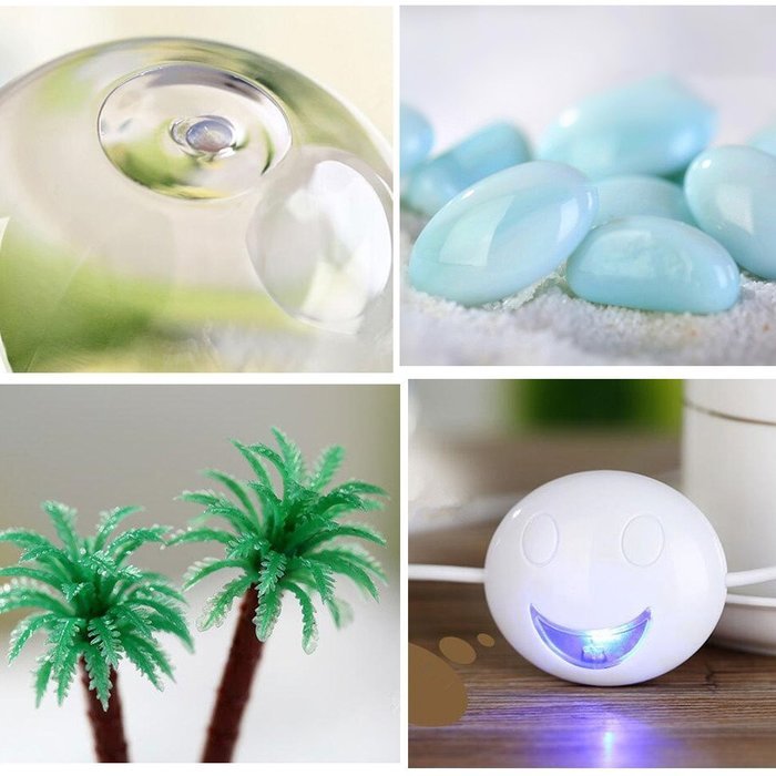 Maogo Bulb Shape Air Humidifier Dry Protect With Changing 7 Color LED Lights Electric Aromatherapy Essential Oil... N3
