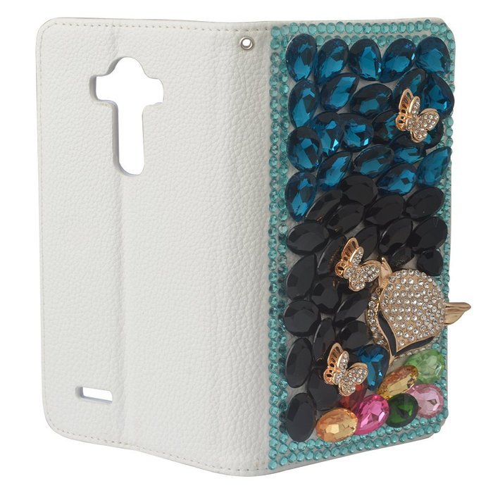 LG V10 Case Yaheeda [Stand Feature] Bling Sparkle Crystal Wallet Case [Diamond Jewel] Premium [Bling Luxury] PU... N37
