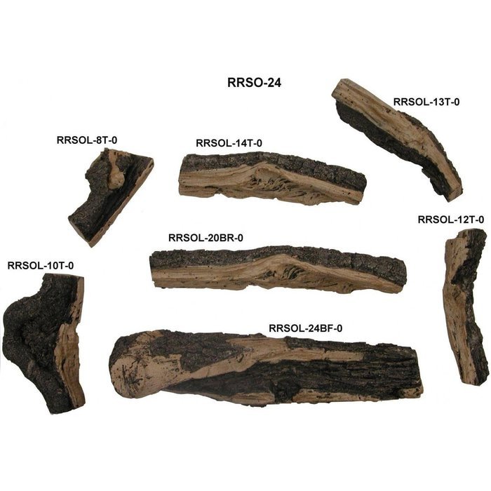 Peterson Gas Logs 24-inch Rugged Split Oak Logs Only No Burner