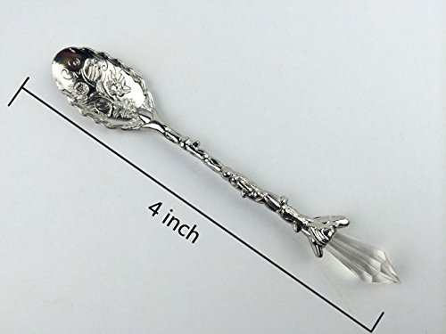 Pack of 6 BeautyMood Retro Vintage Palace Style Decorative Coffee Tea Spoon Scoop Holes（Gold & Silver & Bronze）