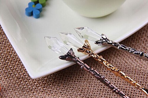 Pack of 6 BeautyMood Retro Vintage Palace Style Decorative Coffee Tea Spoon Scoop Holes（Gold & Silver & Bronze） N2