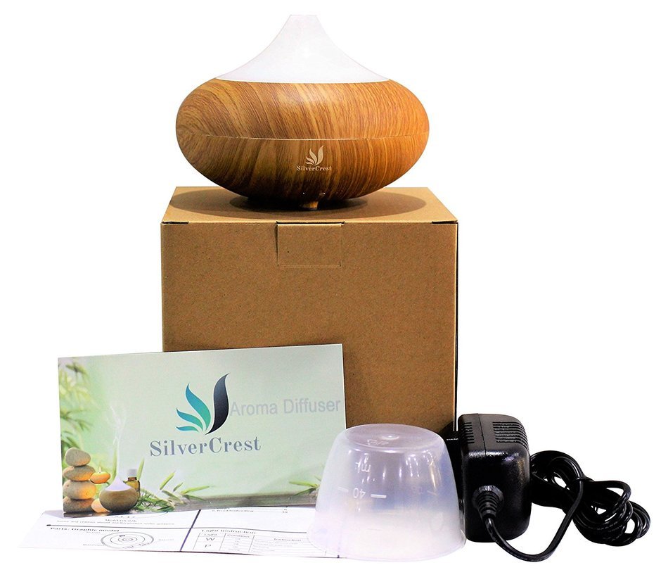 Cool Mist Humidifier Filter Free, Essential Oil Diffuser, Aromatherapy by SilverCrest, Whisper Quiet, 7 LED Colors... N9
