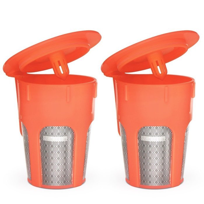 Kootek 2 Pack Stainless Steel Refillable Kcup Reusable Coffee Filter Rust Resistant K Carafe Cups for K-cup Keurig... N2
