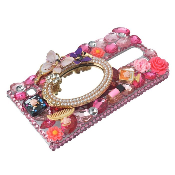 Spritech(TM) Bling Clear Phone Case For LG spirit h440 C70/LG Escape 2/LG Logos/LG Spirit 4G LTE,3D Handmade Rose... N51