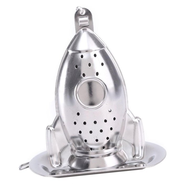 Mesh Filter - SODIAL(R)Mesh Loose Tea Leaf Infuser Tray Strainer Filter Herb Diffuser Stainless Steel Shape:Rocket