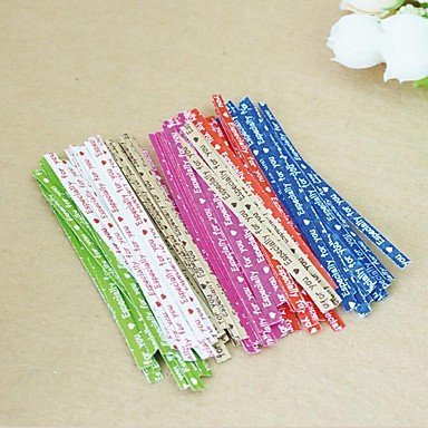 Y&XL&H About 700Pcs/lot Colorized Decorative Twist Tie of Package Kraft Paper Twist Ties Packaging Rope Wire Belt