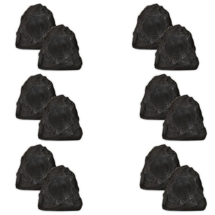 Acoustic Audio G4RS Granite Rock Speakers 6 Pair Pack Outdoor Weatherproof