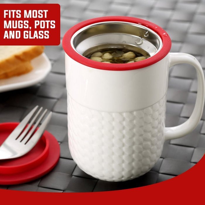 Infused Tea Basket | Food Grade Nontoxic Stainless Steel Loose-Leaf Tea Infuser Steeper Filter Strainer with Fine...
