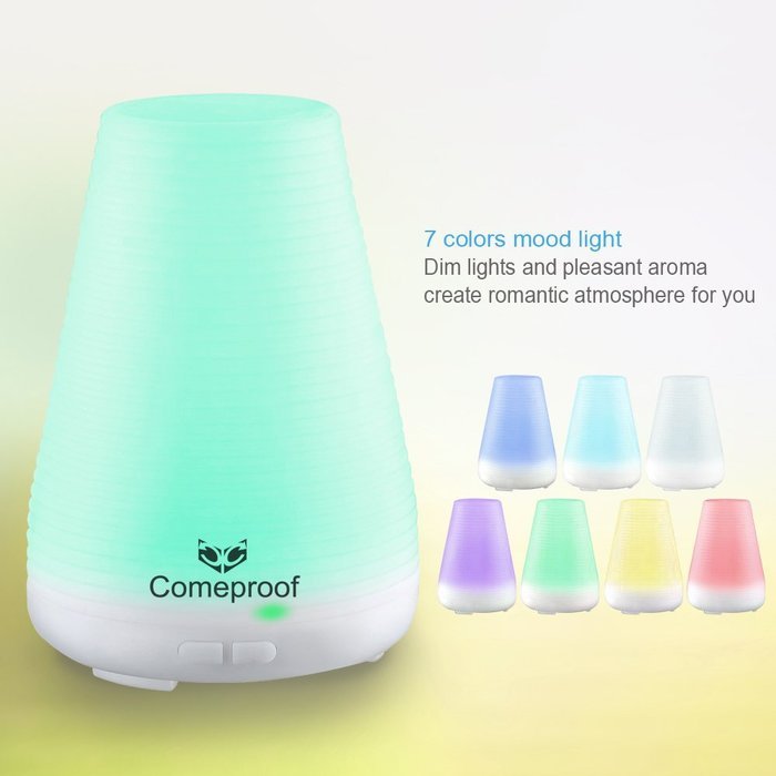 Comeproof Oil Diffuser , Portable Cool Mist Humidifier Aromatherapy Ultrasonic 100ml with Adjustable LED Lights... N8