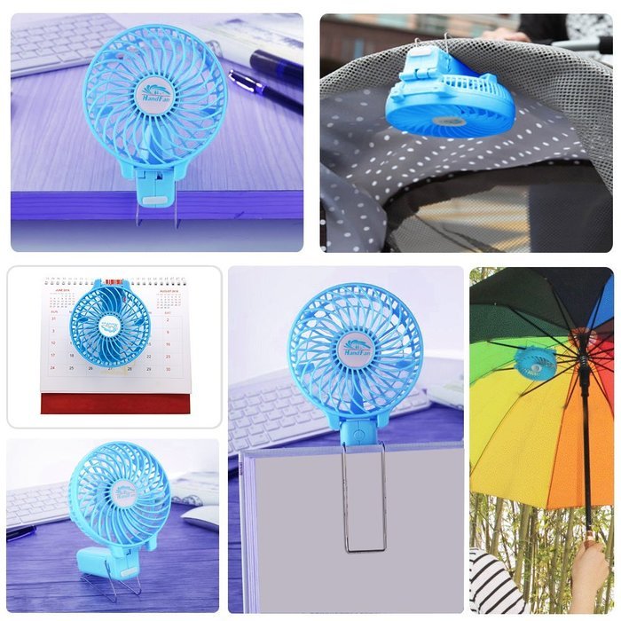 VersionTech Multipurpose Collapsible Portable Fan Outdoor Fan Clip Fan Desktop Fan(3 Speed, Black) N14