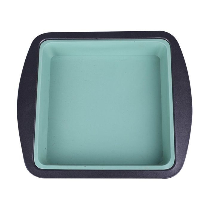 BestEshop Silicone Square Baking Cake Pan Color Green N2