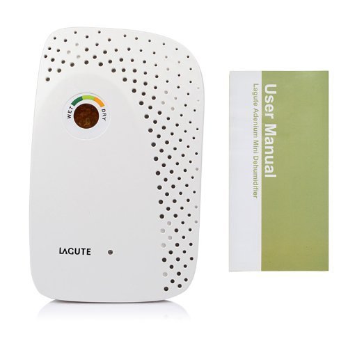 LAGUTE Adenium Renewable Wireless Mini Dehumidifier, Absorbs Moisture, Max 500 cubic ft. Area, No Batteries or... N14