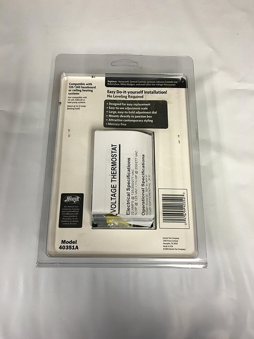 NEW Hunter Baseboard Heater Line Voltage Thermostat N2