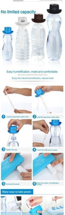 BESTBY Mini cowboy hat humidifier creative cowboy hat gift office moisturizing portable humidifier for Home/office... N6