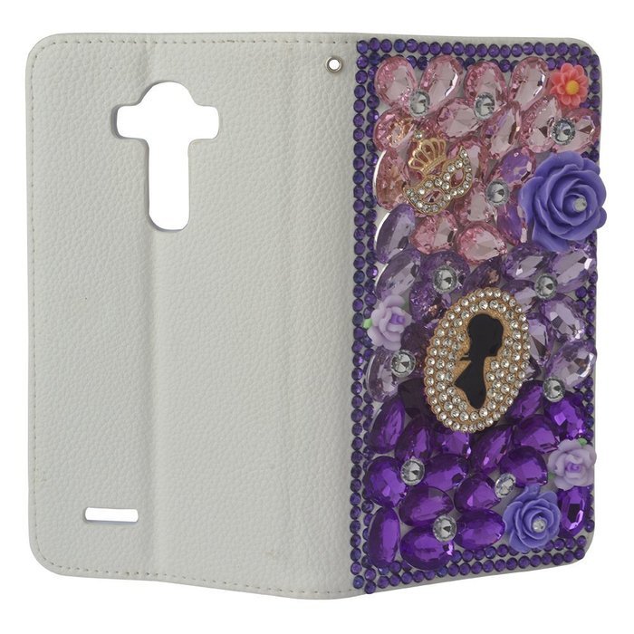 LG V10 Case Yaheeda [Stand Feature] Bling Sparkle Crystal Wallet Case [Diamond Jewel] Premium [Bling Luxury] PU... N47