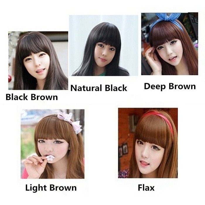 Spritech(TM) New Stylish Light Brown Fluffy Realistic Half Head Wig Long Wavy Curly Hair Wig Fiber Synthetic Women... N3