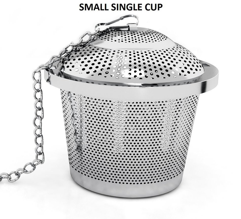Fox Kitchen Stainless Steel Tea Infuser Set of 2 with Tea Scoop and Lid