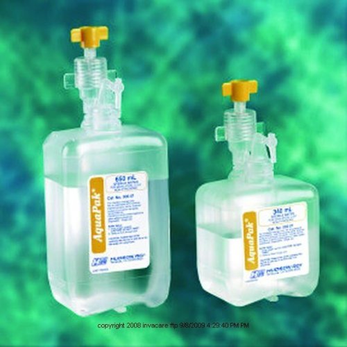 Aquapak prefilled humidifier with sterile water 340ml with adapter 1