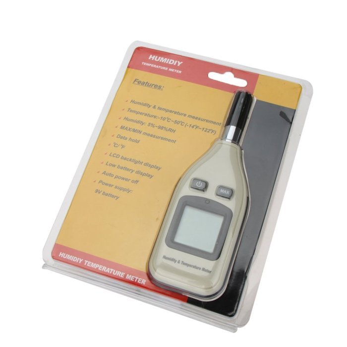 KKmoon GM1362 High Precision Portable Humidity & Temperature Meters w /LCD Backlilght & Data Hold N9