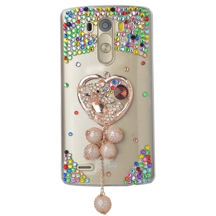 LG Stylus 2 Case,LG G Stylo 2 LS775 Case,Yaheeda Studded Rhinestone Crystal Bling Clear Hard Case Cover for LG... N14