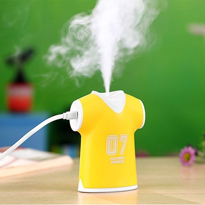 100ml Polo Shirt Design Jersey Humidifier Cool-Mist 100ml Air USB Impeller Humidifier Mist Fogger (Red) N3