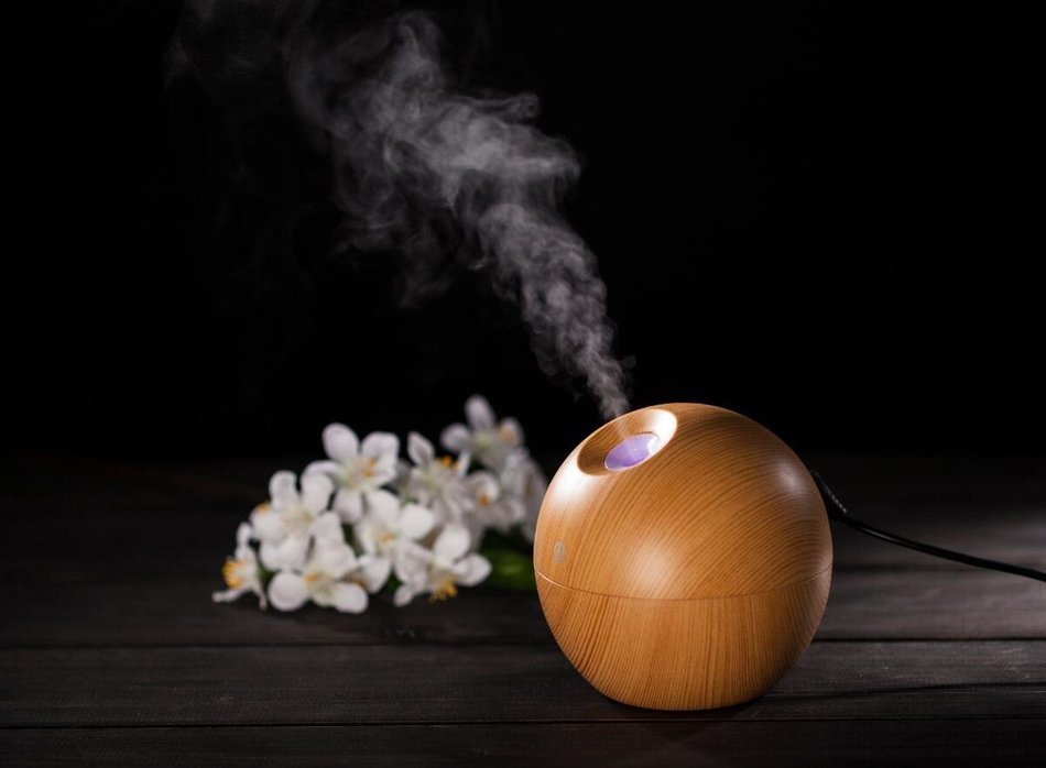 YSF 130mhl Wood Grain Ultrasonic Cool Mist Humidifier for Office Home Bedroom Living Room Study Yoga Spa