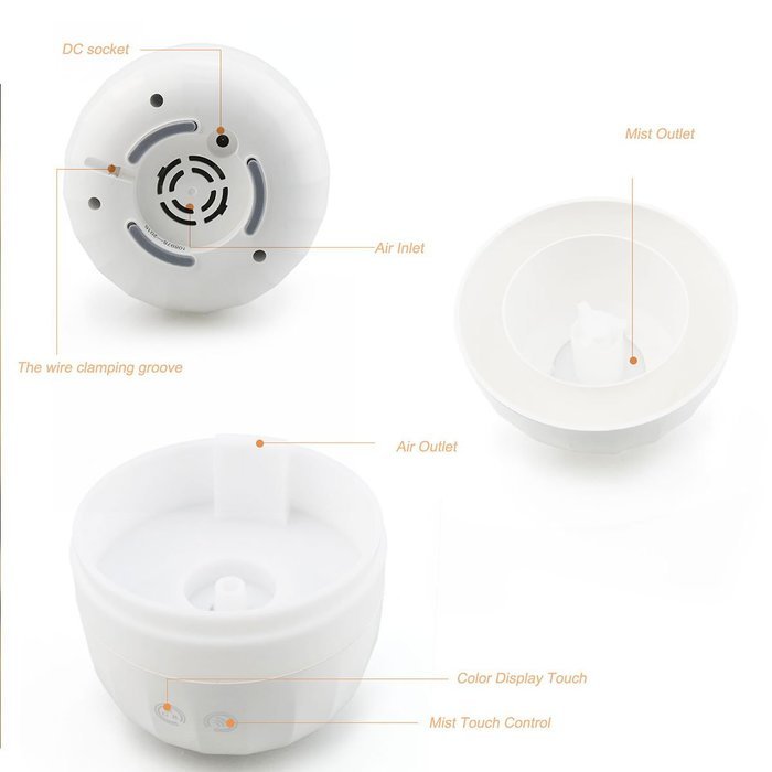 LAMAGIA 100ml Aromatherapy Essential Oil Diffuser Ultrasonic Aroma Mist Portable Humidifier Waterless Auto-off... N8