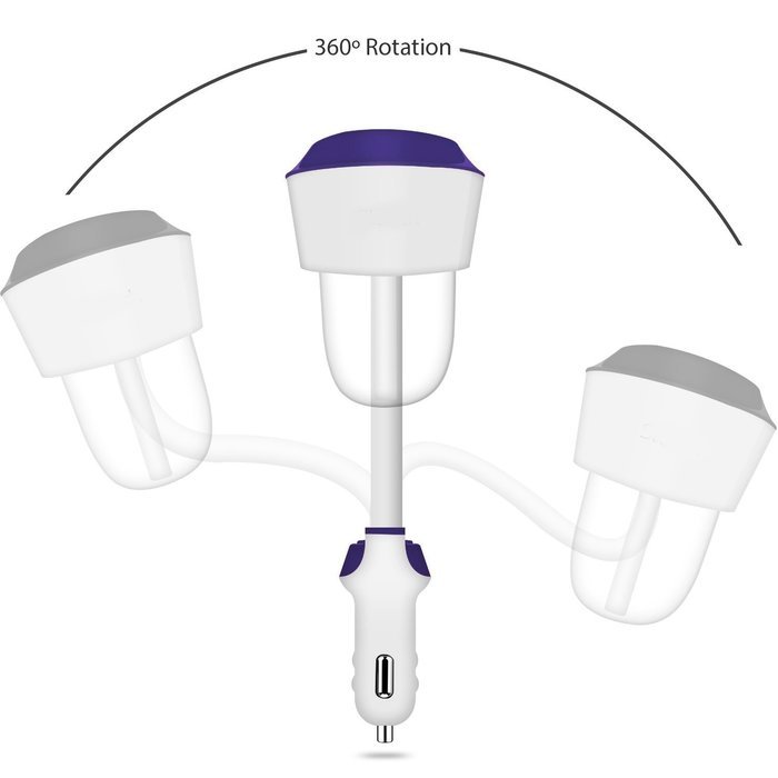 Yijiagou Adjustable Car Charger Humidifier Aromatherapy Essential Oil Diffuser Air Purify With One USB Charging... N4