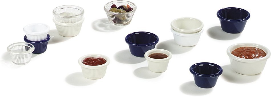 Carlisle 4312142 SAN Smooth Ramekin, 1.5-oz. Capacity, 1.43 x 2.49", Bone (Case of 48)