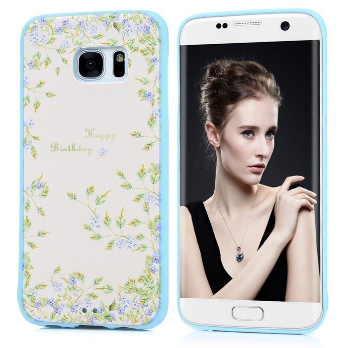 S7 Edge Case,Samsung Galaxy S7 Edge Case - Shockproof TPU Rubber Skin Gel Bumper Case 3D Basso-relievo Cute Colorful... N6