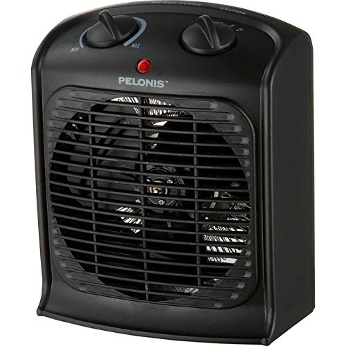 Pelonis Fan-forced Black Portable Space Heater with Thermostat-new, Three Heat Settings (Low, Medium and High)... N4